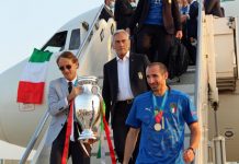Futbollistët italian kthehen në shtëpi pas suksesit në “Wembley”